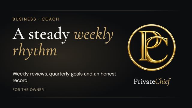 PrivateChief Business Coach: Weekly Reviews and Quarterly Goals for the Owner