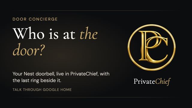 PrivateChief Door Concierge: See Who Is at the Door, Right in the App