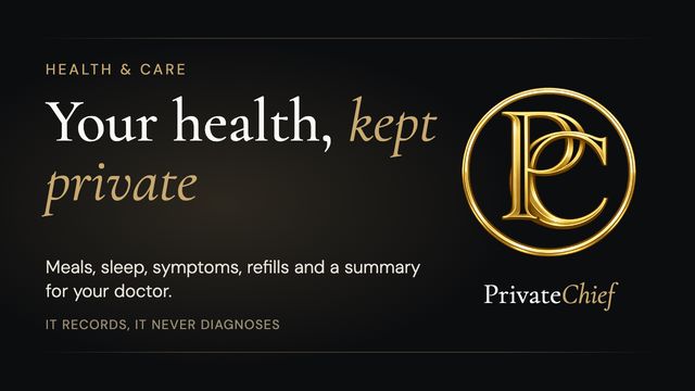 PrivateChief Health & Care: Your Own Health Record, Kept Privately